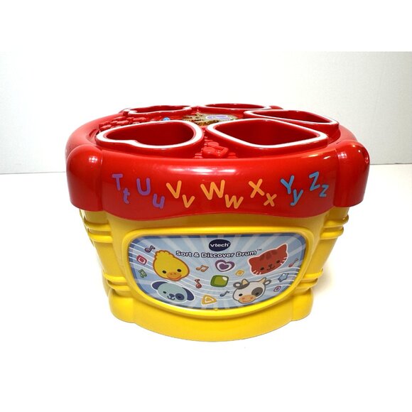 VTech Sort & Discover Drum Musical Shape Sorter Baby Toddler Learning Toy - Picture 2 of 7